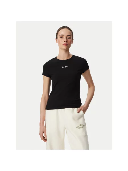 Guess Majica Slim Fit črna