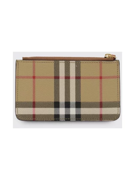 Portfel Burberry w kratę na ramiączkach beżowy