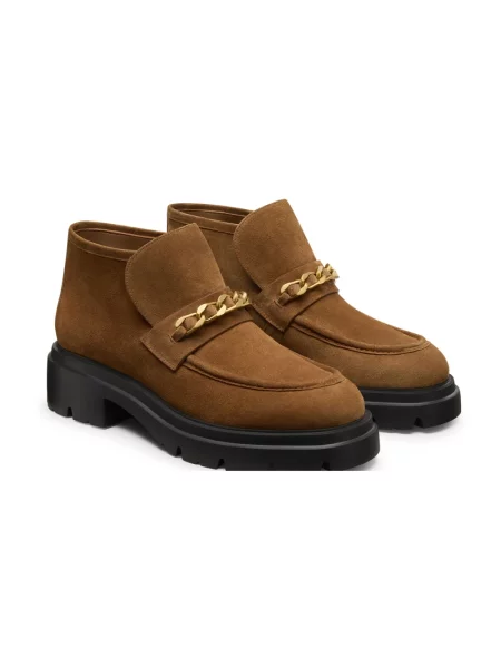Botki Stuart Weitzman zamszowe brązowe