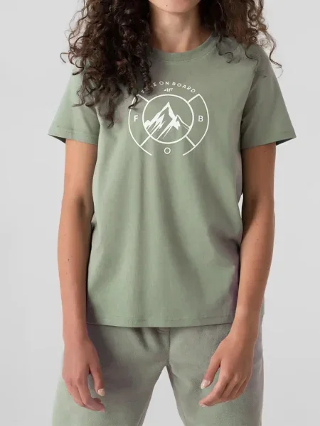 Majica 4f s potiskom bela