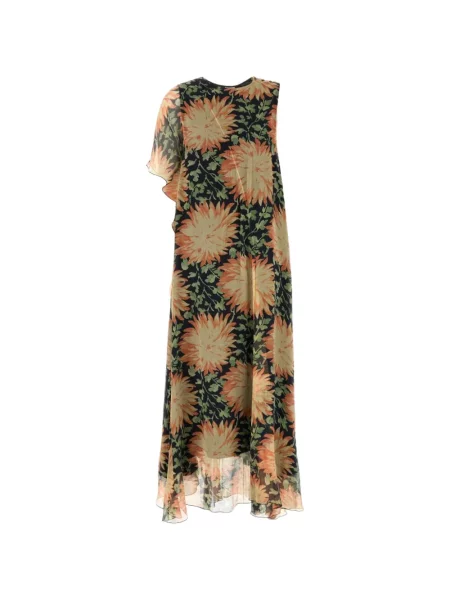 Rochie florală Loewe de mătase cu model floral cu imagine galben
