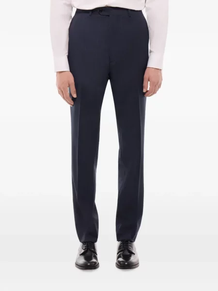 Pantaloni Fursac în carouri albastru