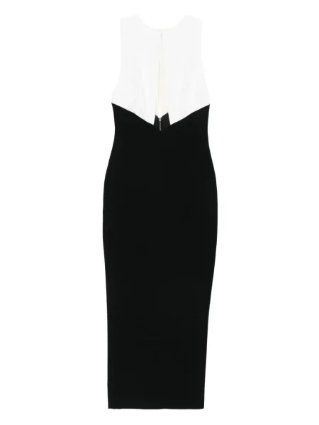 Rochie midi Chb Christian Boaro fără mâneci până la genunchi de costum negru