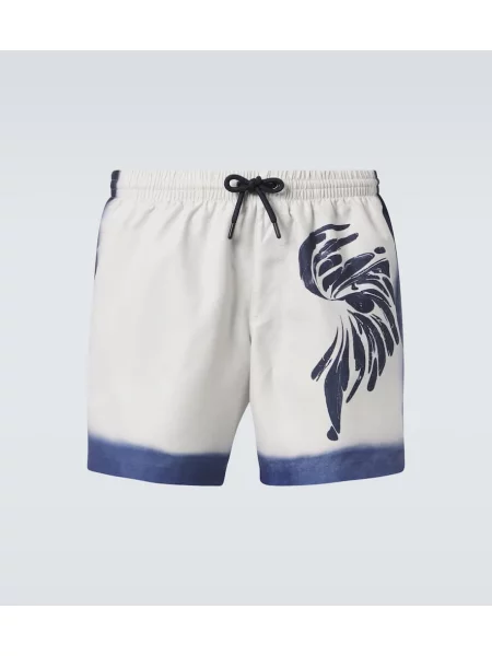 Slip de baie Dries Van Noten cu imagine alb