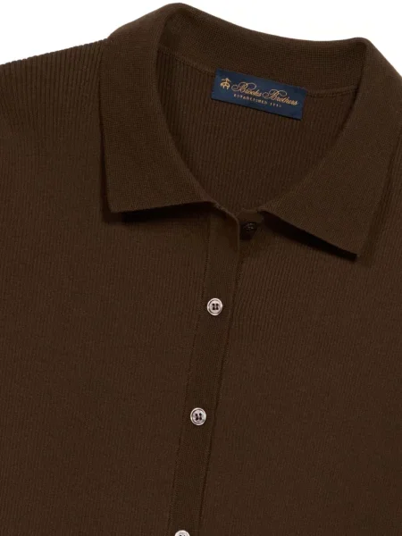Cămașă Brooks Brothers tricotate maro