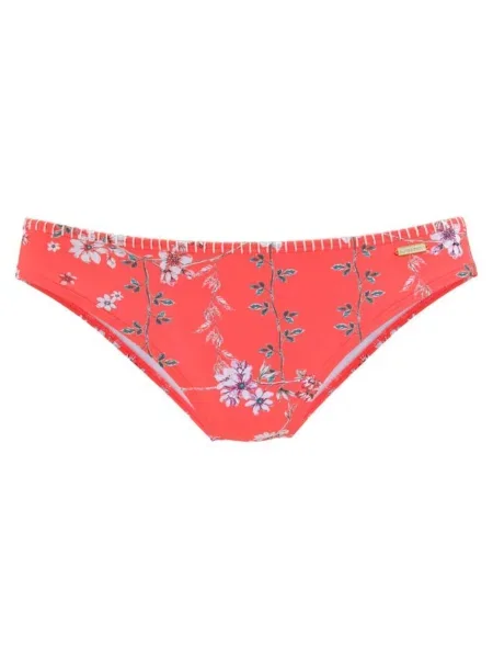 SUNSEEKER Slip costum de baie Ditsy roșu orange / natural / lila / verde pin / maro deschis alb