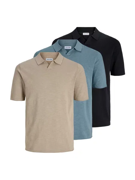 JACK & JONES Tricou JJKANE / albastru marin / opal bej