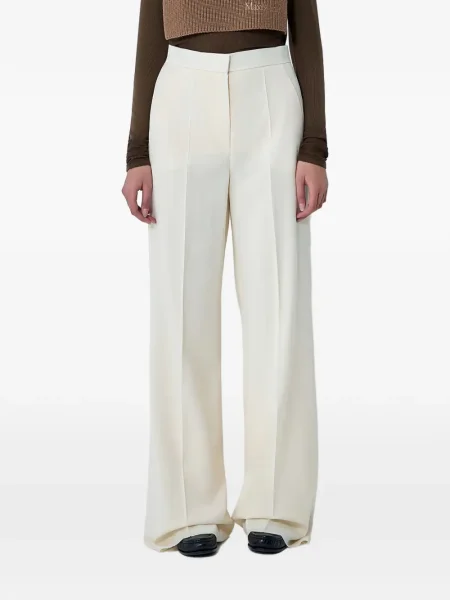 Pantaloni Max Mara cu talie înaltă plisate