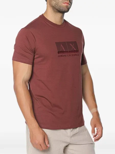 Tricou Armani Exchange cu imagine roșu
