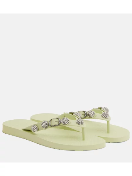 Chiloți tanga Balenciaga verde
