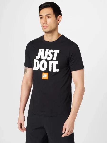Nike Sportswear Tričko oranžová / čierna biela