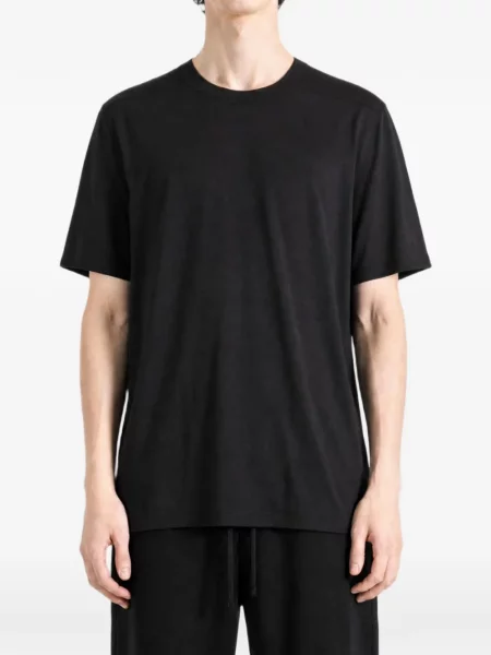 Къс тениска Rick Owens с кръгло деколте черно