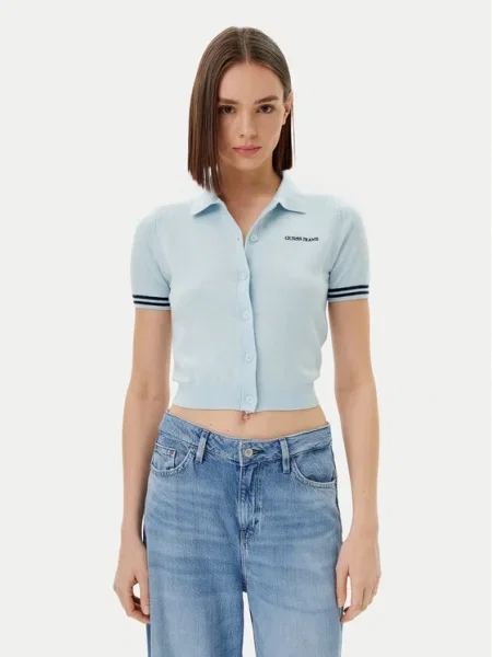 Guess Jeans Cardigan celest albastru