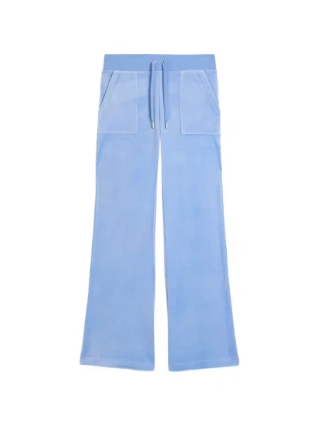 Pantaloni Juicy Couture din velur evazate alergare albastru
