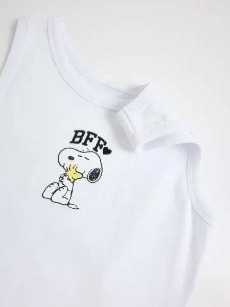 Reserved топ Snoopy кремовий 
