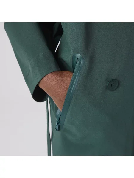Lacoste Dwuwarstwowy Płaszcz Typu Oversised Z Piki zielony