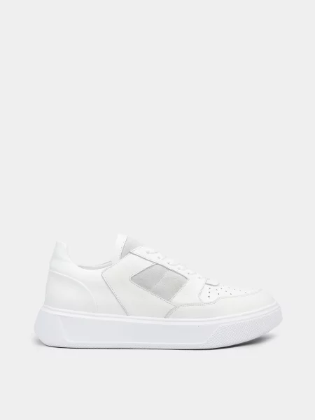 Braska Кросівки для міста шкіра/текстиль білий