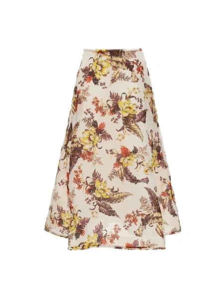 Maksi wielobarwność lniana spódnica maxi Zimmermann