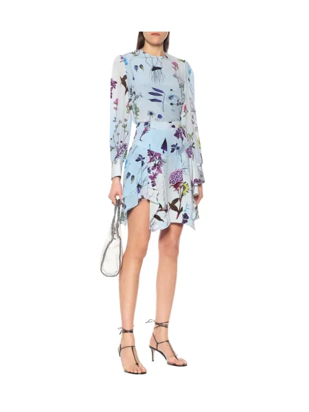 Fustă Stella Mccartney de mătase cu model floral