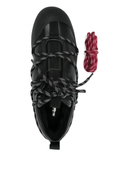 Botine Bally cu șireturi din dantelă negru