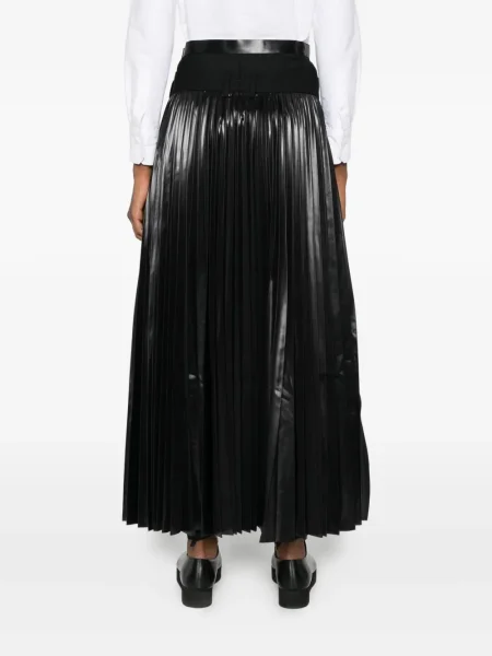 Pantaloni Junya Watanabe de lână plisate negru