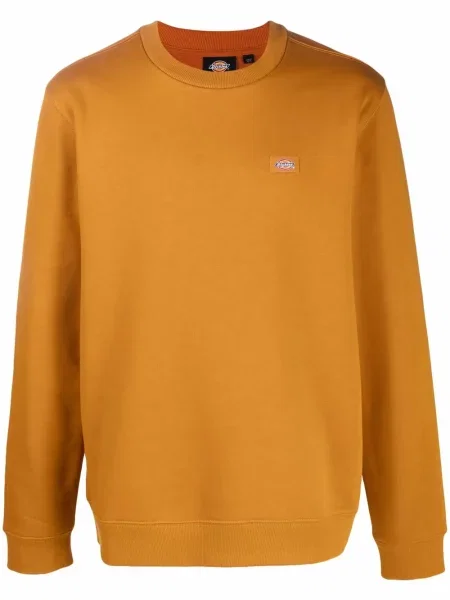 Hanorac crewneck Dickies Construct cu decolteu rotund cu autograf maro