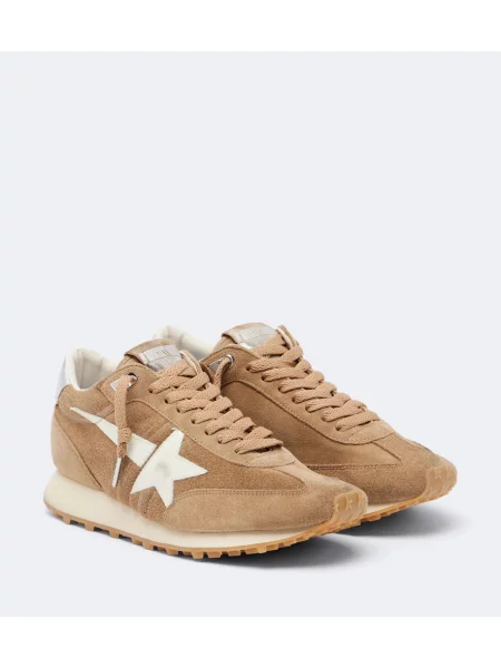 Pantofi alergare Golden Goose Running din piele de căprioară alergare bej