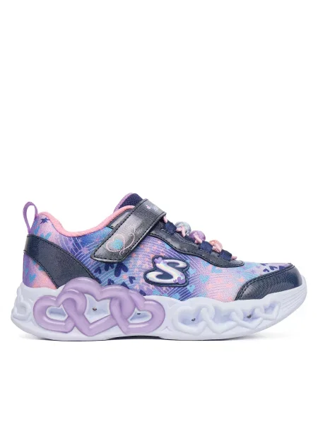 Superge Skechers Infinite Heart Lights vijolična