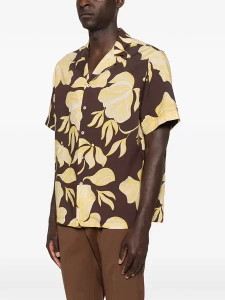 Cămașă Altea cu model floral cu imagine maro