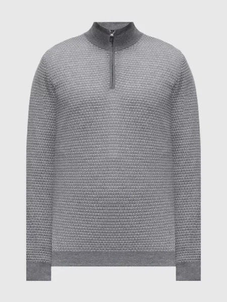 Джемпер з вовни мериноса у візерунок Canali сірий