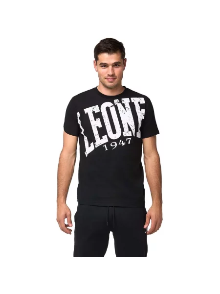 Scurt tricou Leone 1947 cu mâneci scurte negru