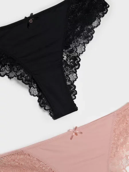 Мереживні труси-бразиліана 2 пари різнобарвний