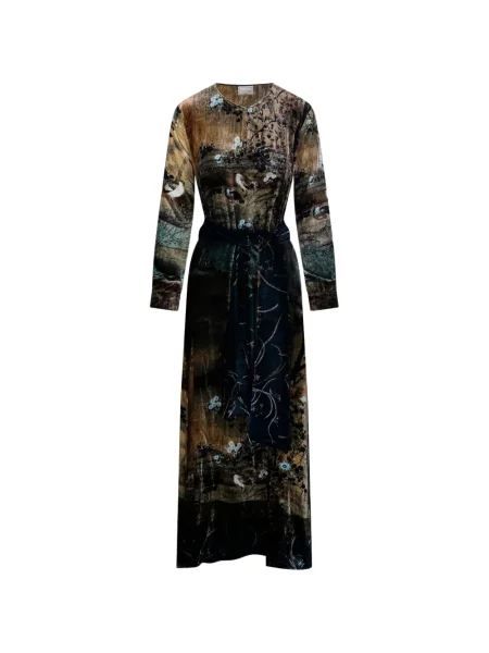 Rochie maxi Pierre-louis Mascia cu imagine albastru