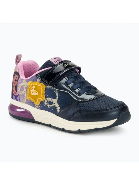 Младежки обувки Geox Spaceclub navy/lavender синьо