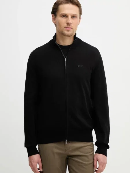 BOSS cardigan din Upalano-L negru