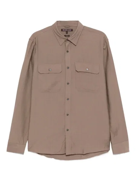 Klasická košile Michael Kors hnědá