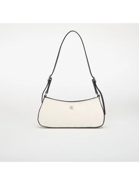 Маленькая сумочка Calvin Klein из канваса белая