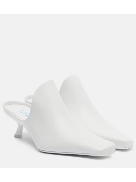 Usnjene mules Loewe bela