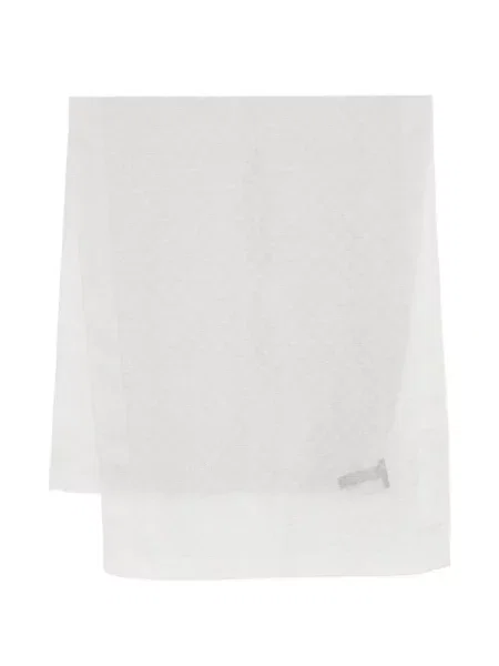 Fular Emporio Armani cu franjuri gri