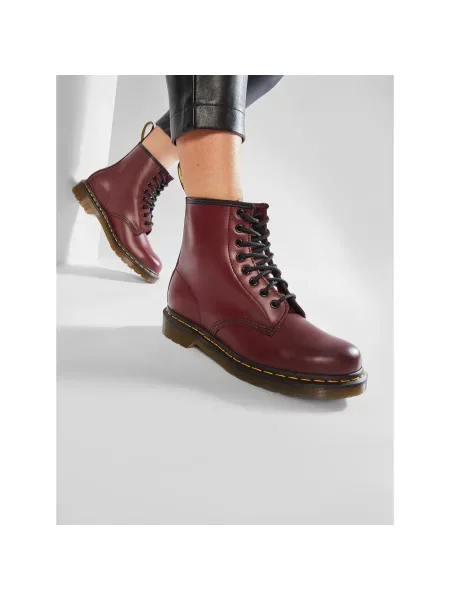 Dr. Martens Fűzős rövid szárú csizmák cseresznyepiros