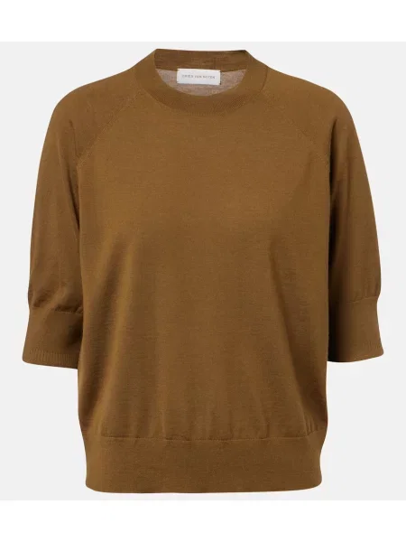 Pulover Dries Van Noten de lână verde