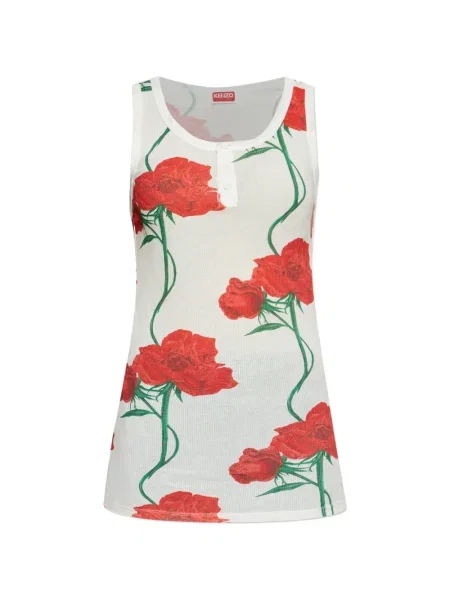 Top Kenzo cu model floral cu imagine alb