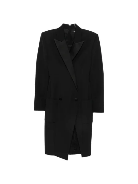 Rochie midi Balmain cu două rânduri de nasturi negru