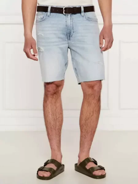 GUESS De blugi pantaloni scurți WYATT albastru
