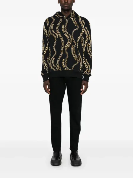 Hanorac cu glugă Versace Jeans Couture negru