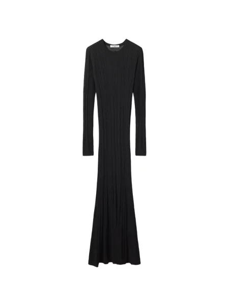 Lung rochie maxi Maison Kitsune tricotate negru