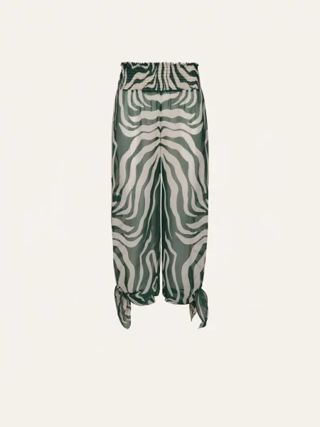 Pantaloni Johanna Ortiz cu dungi verde