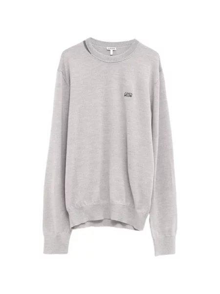 Pulover Loewe cu broderie gri