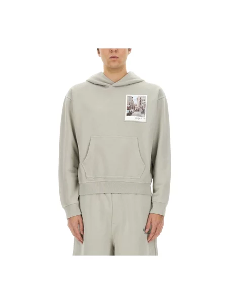 Bluza z kapturem Helmut Lang szara