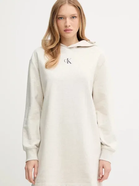 Calvin Klein Jeans sukienka mini oversize szary
